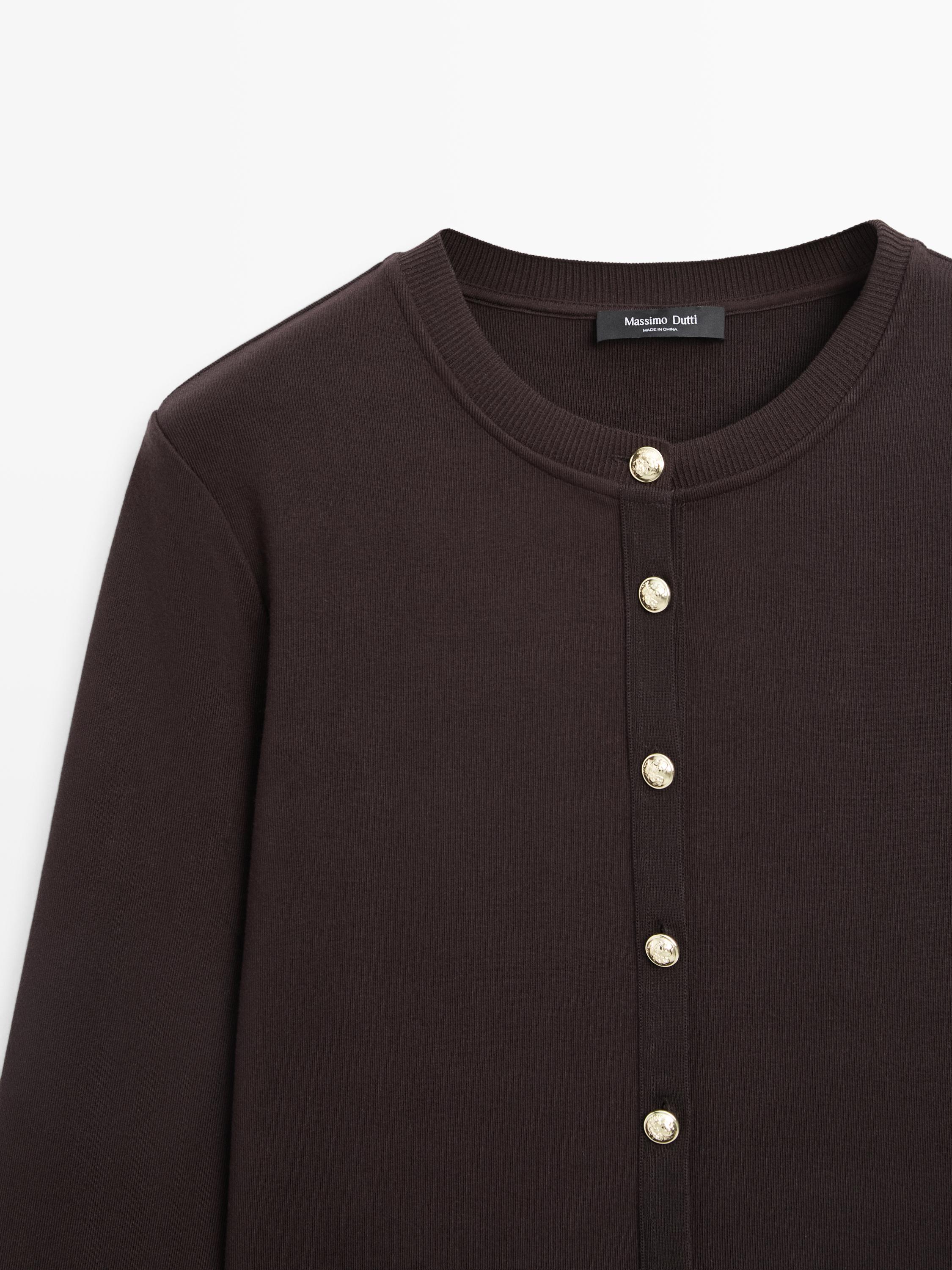 Cardigan with gold buttons